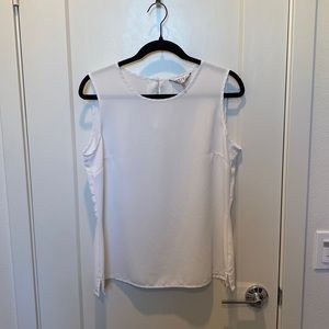 White Kasper Sleeveless Blouse